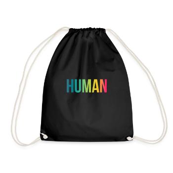 Human - Turnbeutel - Schwarz - Vorne