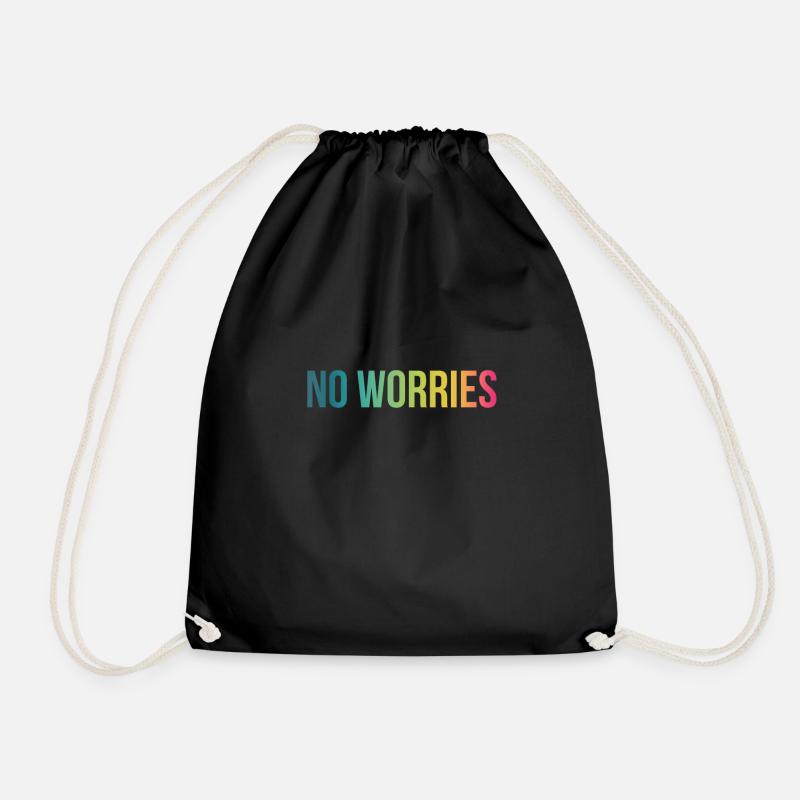 No Worries - Alles Gut - Cooler Lustiger Spruch - Turnbeutel - Schwarz