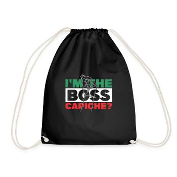 Je suis le chef capiche Meilleur grand-père de Nonno - Sac de sport léger - noir - Devant