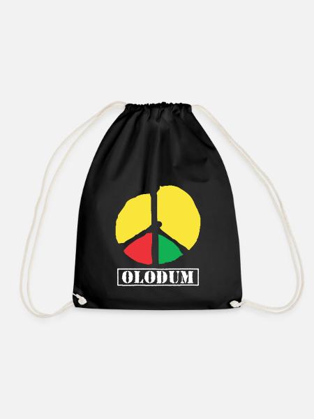 Olodum Friedenszeichen Brasilianischer Karneval - Turnbeutel - Schwarz