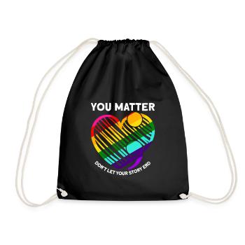 La conscience de la santé mentale - Sac de sport léger - noir - Devant