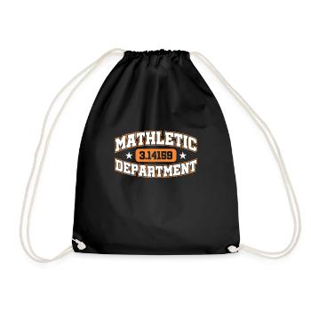 Mathlete Mathletic Department Mathletics Nerd Geek - Drawstring Bag - black - Front