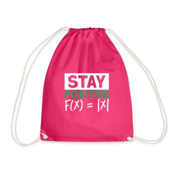Bleiben Sie positiv Mathe Funktion Betrag - Turnbeutel - Fuchsia - Vorne