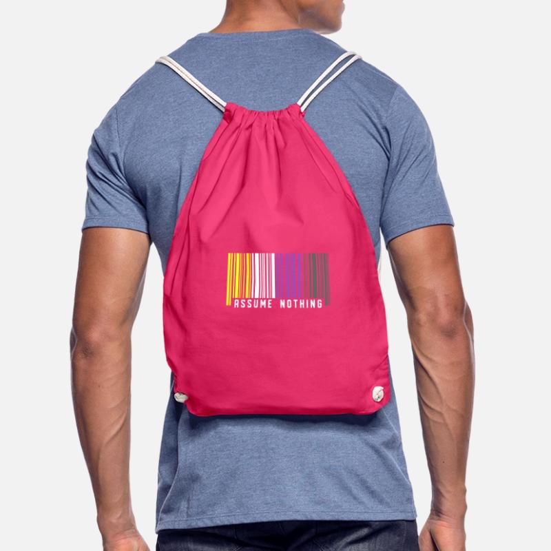 Nonbinary | Non-Binary Pride Barcode Flag Drawstring Bag