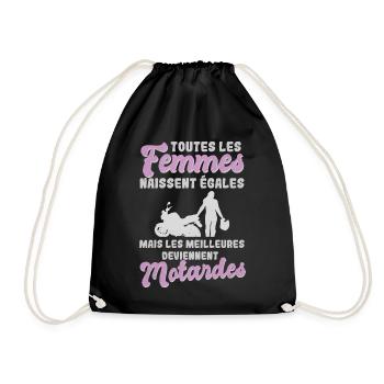 Motarde Moto Femme Les meilleures deviennent - Sac de sport léger - noir - Devant