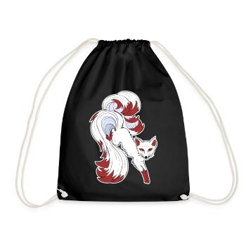 Nine-tailed fox - Drawstring Bag - black - Front