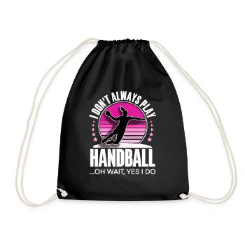 Handball Handball Player Women Handball - Drawstring Bag - black - Front