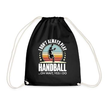 Handball Handballer - Turnbeutel - Schwarz - Vorne