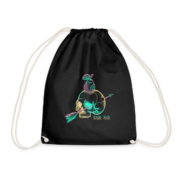 Skull pear yellow - Sac de sport léger - noir - Devant