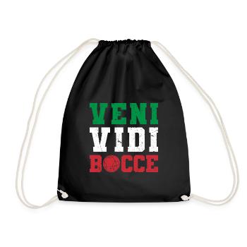 Veni Vidi Bocce Ball, Funny Italian Bocci - Turnbeutel - Schwarz - Vorne