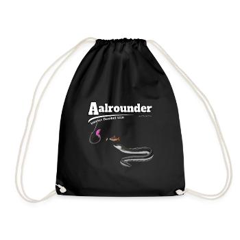 Aalrounder - Aal flexibel Angeln - Fishy Worm - Turnbeutel - Schwarz - Vorne