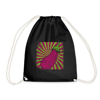 Aubergine - Sac de sport léger - noir - Devant