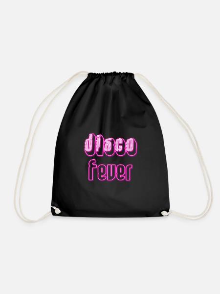 disco - Drawstring Bag - black