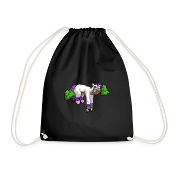 Unicorn Sloth Nap Funny animal gift shirt - Drawstring Bag - black - Front
