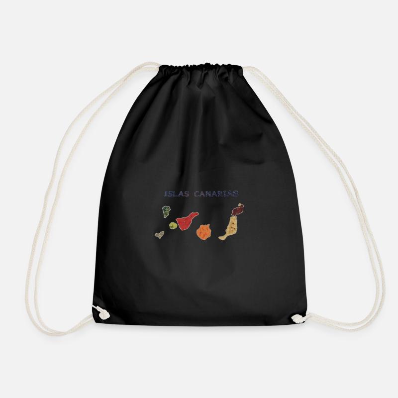 Islas Canarias - Canary Islands - Drawstring Bag - black