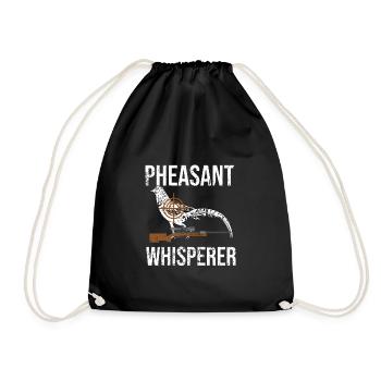 Pheasant Whisperer | Pheasant hunt Pheasant hunters - Drawstring Bag - black - Front