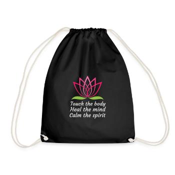 Masseuse Idée cadeau Massage thérapeute massage - Sac de sport léger - noir - Devant