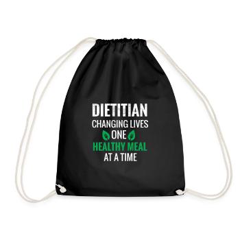 Nutritionist Gift | Dietitian Dietitian - Drawstring Bag - black - Front