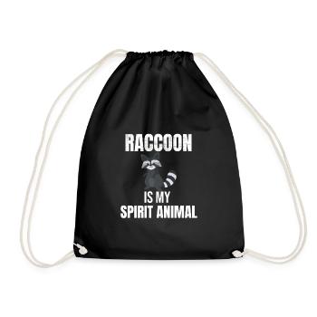 Cadeau de raton laveur amoureux du raton laveur - Sac de sport léger - noir - Devant