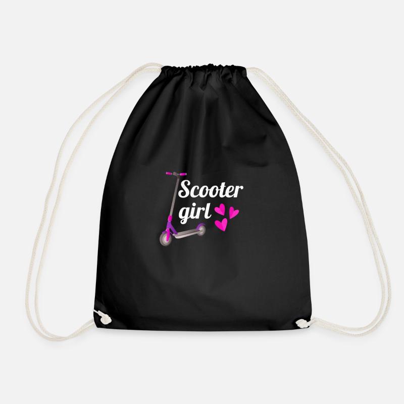 Roller Geschenke Für Mädchen Scooter Tretroller - Turnbeutel - Schwarz