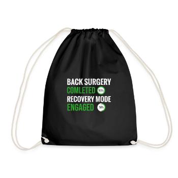 Back Surgery Recovery Gift Spines Surgery - Drawstring Bag - black - Front