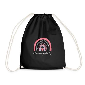 Teaching assistant Assistant Teacher Pedagogical assistant - Drawstring Bag - black - Front