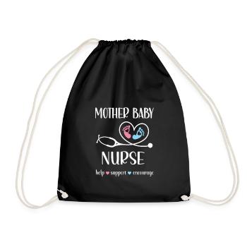 Infirmière mère-enfant portails postaux sage-femme - Sac de sport léger - noir - Devant