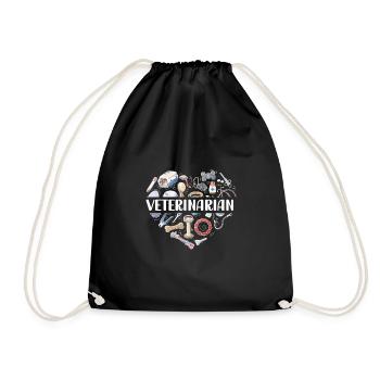 Vétérinaire vétérinaire médecin vétérinaire - Sac de sport léger - noir - Devant