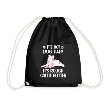 Longhair Collie Lover Collie Mama - Drawstring Bag - black - Front