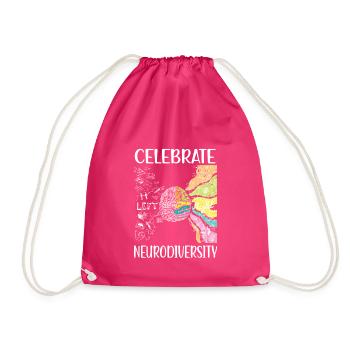 Neurodiversität Autismus ADHS Neurodiversity ASD - Turnbeutel - Fuchsia - Vorne