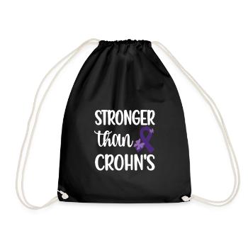 Morbus Crohn Kämpfer Crohn-Krankheit Bewusstsein - Turnbeutel - Schwarz - Vorne