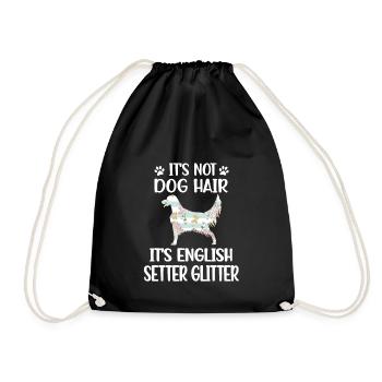 English Setter Lovers English Setter Owners - Drawstring Bag - black - Front