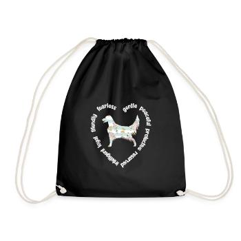 English Setter Lovers English Setter Owners - Drawstring Bag - black - Front
