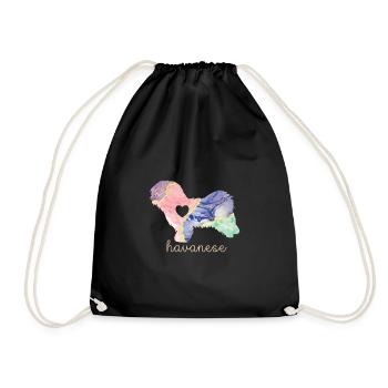 Havanese lover dog owner Havanese Mama - Drawstring Bag - black - Front