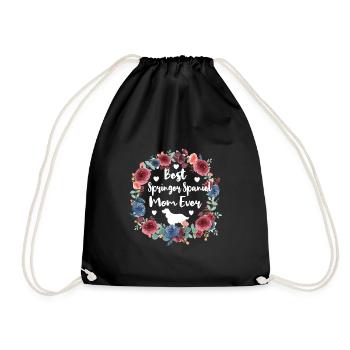 Deutsch Springer Spaniel Mama Dog Owner - Drawstring Bag - black - Front