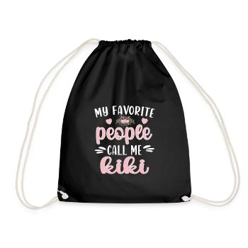 Kiki Grandma Appreciation Mother's Day Kiki Grandmother - Drawstring Bag - black - Front