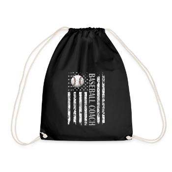 Best Baseball Coach Baseball Coach Gift - Drawstring Bag - black - Front