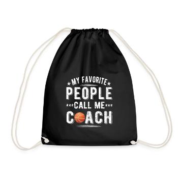 Basketball Coach Basketball Coach Basketball Club - Drawstring Bag - black - Front
