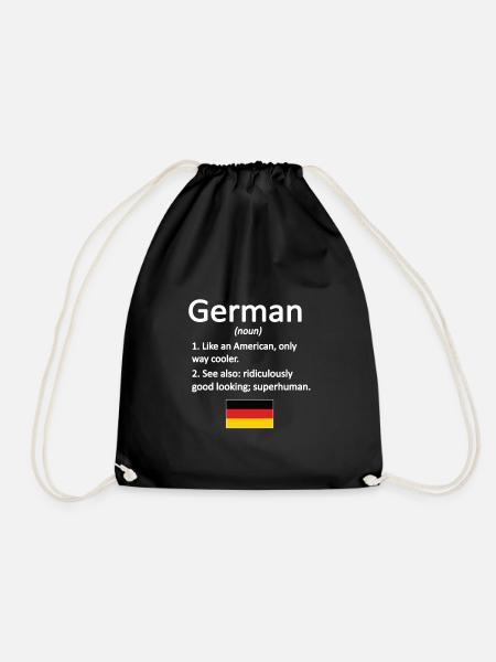 Deutscher Deutschland Flagge Deutsche Wurzeln - Turnbeutel - Schwarz
