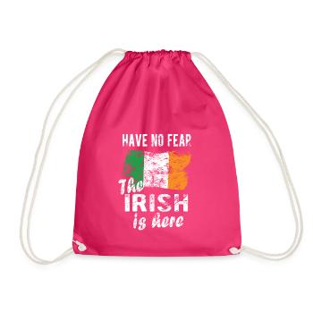 Irish Ireland Origin Irish flag Irish roots - Drawstring Bag - fuchsia - Front