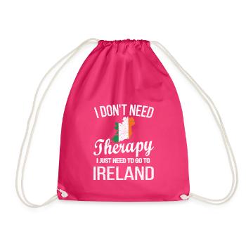 Irish Ireland Origin Irish flag Irish roots - Drawstring Bag - fuchsia - Front