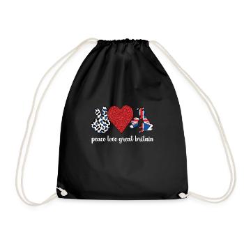 Drapeau britannique de la Grande-Bretagne Racines britanniques - Sac de sport léger - noir - Devant