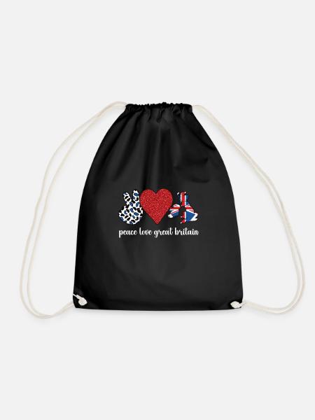 Brite Großbritannien Flagge Britische Wurzeln - Turnbeutel - Schwarz