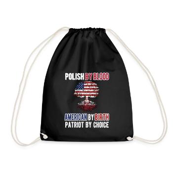 Demi-pôle Moitié Américain Usa Pologne Drapeau - Sac de sport léger - noir - Devant