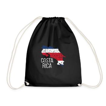 Costa Rica Costa Ricans Costa Rica Roots - Drawstring Bag - black - Front