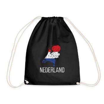 Niederländer Niederlande Niederländische Wurzeln - Turnbeutel - Schwarz - Vorne