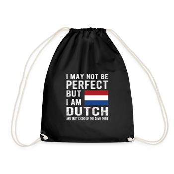 Dutch Netherlands Dutch origin - Drawstring Bag - black - Front
