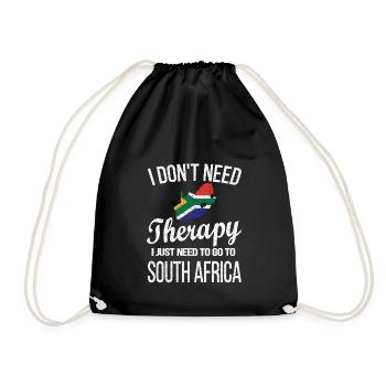 South Africa Flag South African South Africa Origin - Drawstring Bag - black - Front