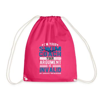 Schwimmtrainer Trainer Schwimmverein Schwimmcoach - Turnbeutel - Fuchsia - Vorne