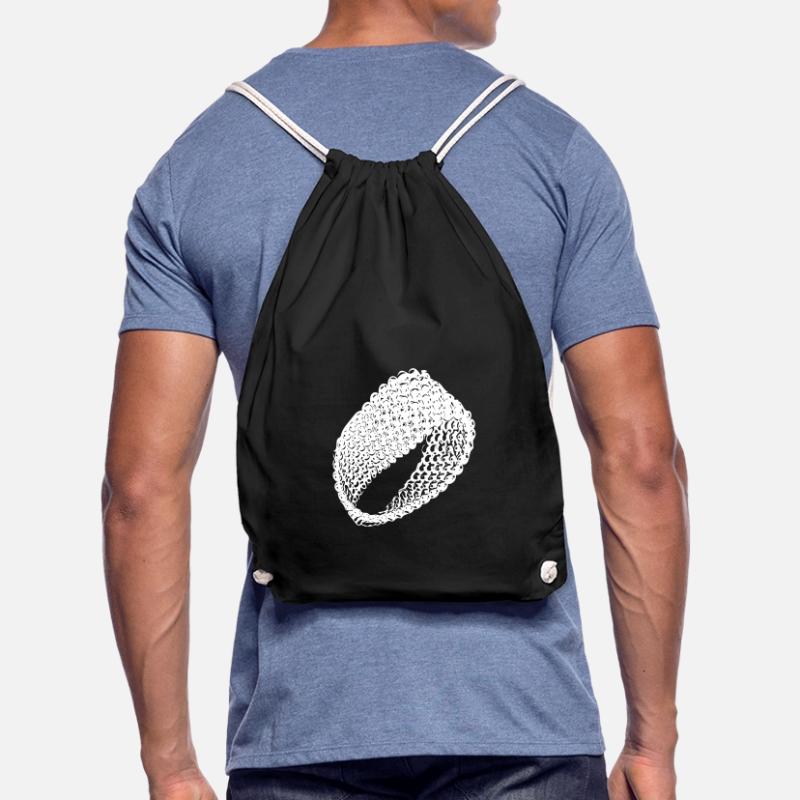 Geometric vintage Möbius loop flat surface Drawstring Bag